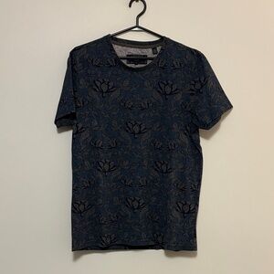 Ted Baker Navy Floral Short Sleeve Tee
